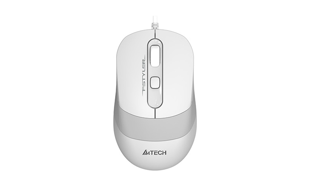 A4Tech FM10S FSTYLER WIRED MOUSE WITH SILENT CLICK USB WHITE 1600 DPI