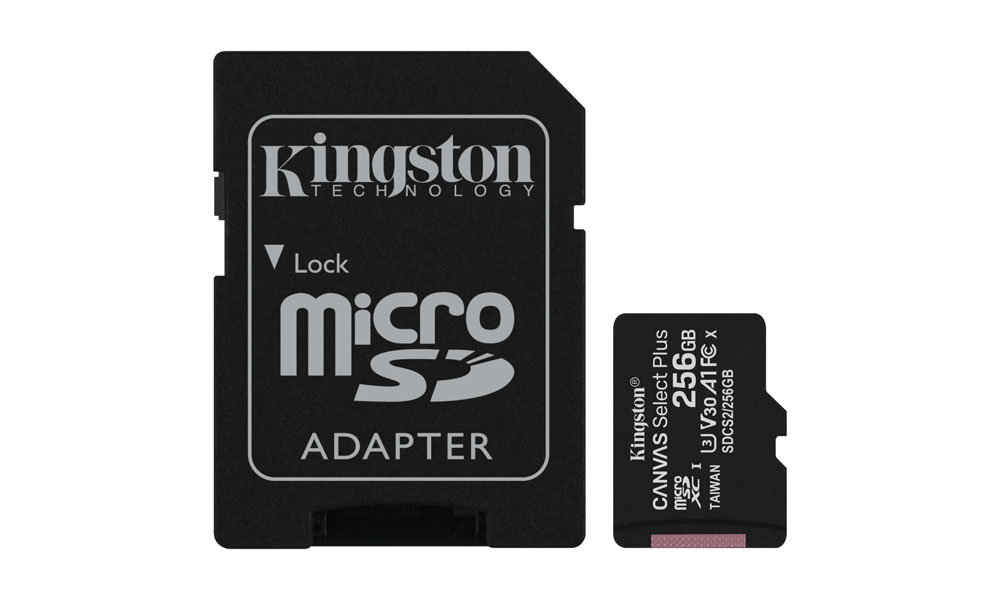 Kingston microSD 256GB C10 UHS-I R100/W85MB/s + SD SDCS2/256GB