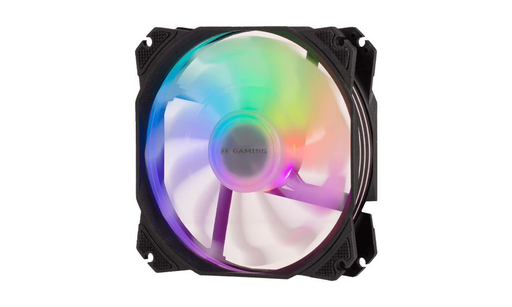 2E GAMING Case fan 2E GAMING AIR COOL ACF120PW-RGB, 120mm, 800-1700rpm, 4pin PWM, 19.4-33.8dBa 2E-ACF120PW-RGB