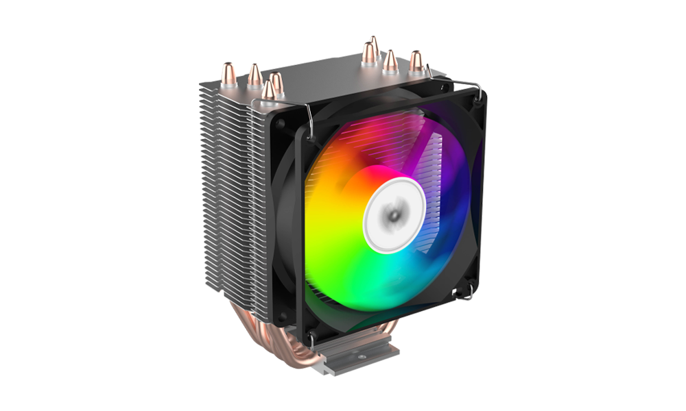 2E GAMING CPU cooler Air Cool AC90D4-RGB, LGA1700, 1200, 1366, 115x, AM5, AM4, AM3, AM3+, 4pin PWM, TDP 130W 2E-AC90D4-ARGB