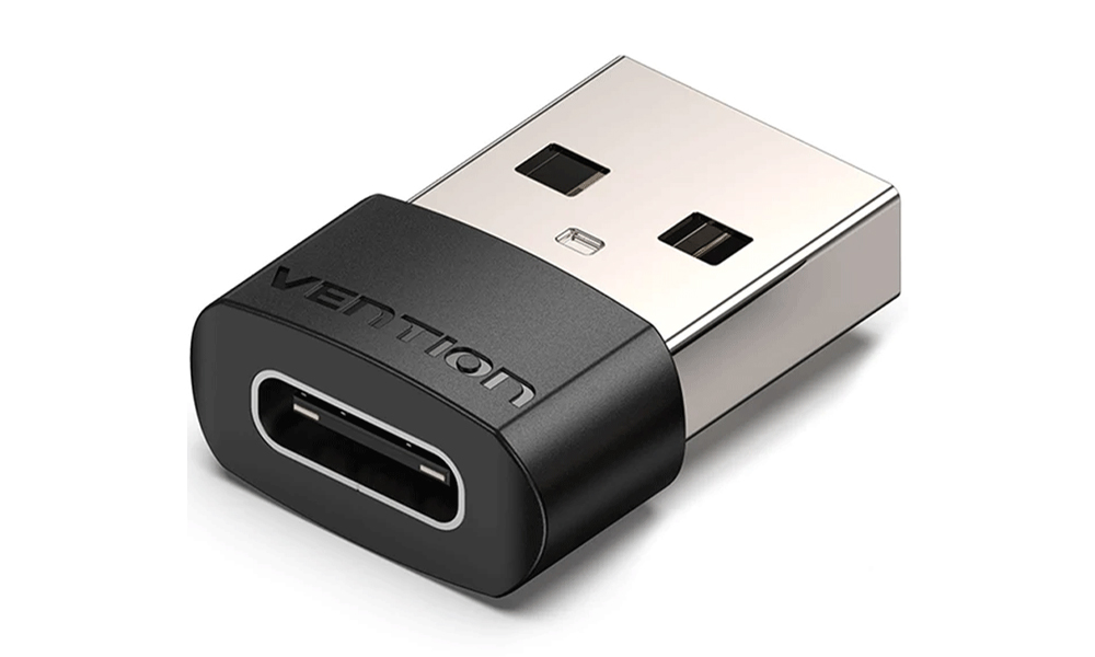 Vention CDWB0 USB 2.0 Male to USB-C Female Adapter Black PVC Type