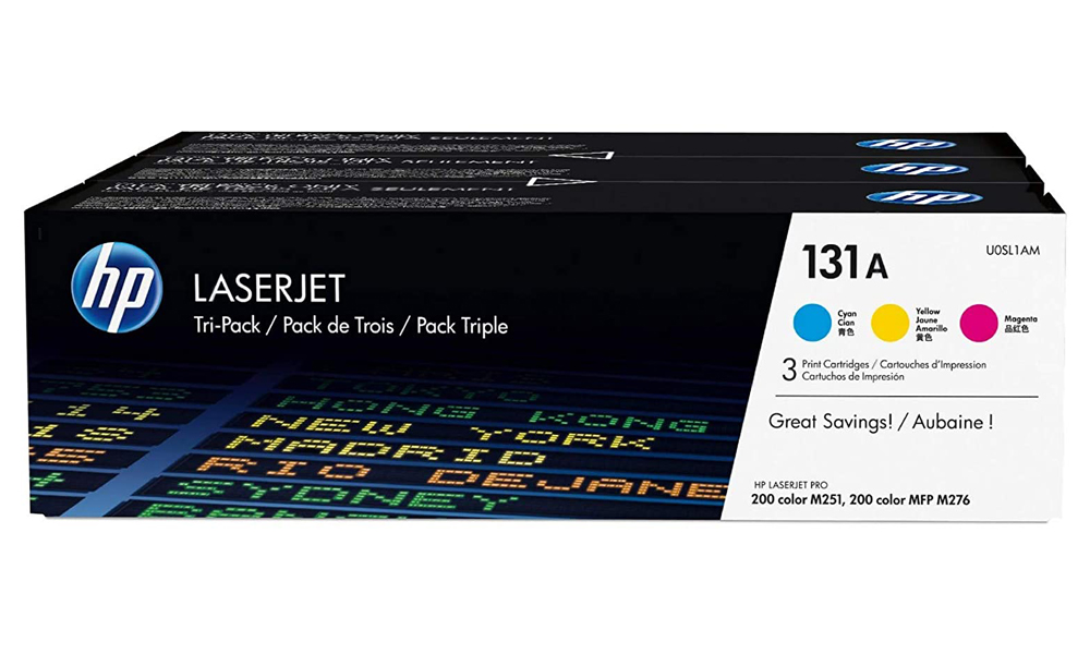 HP 131A 3-pack Cyan/Magenta/Yellow Original LaserJet Toner Cartridges YELLOW U0SL1AM