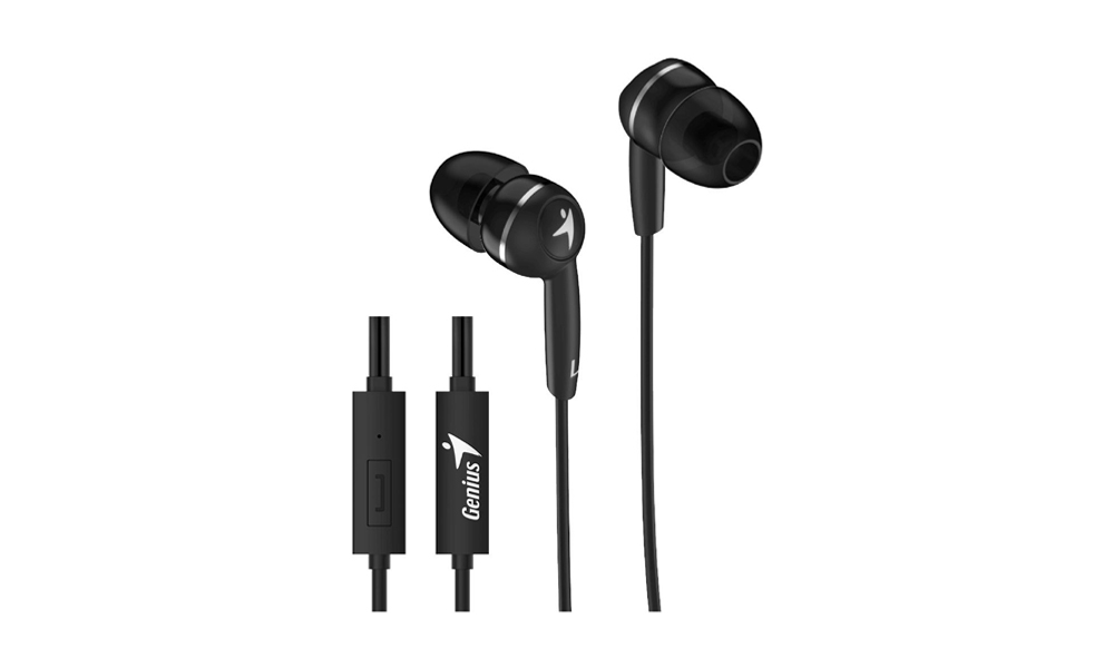 Genius HS-M300, BLACK, FG In-Ear Headphones with In-Line Controller and Mic, I