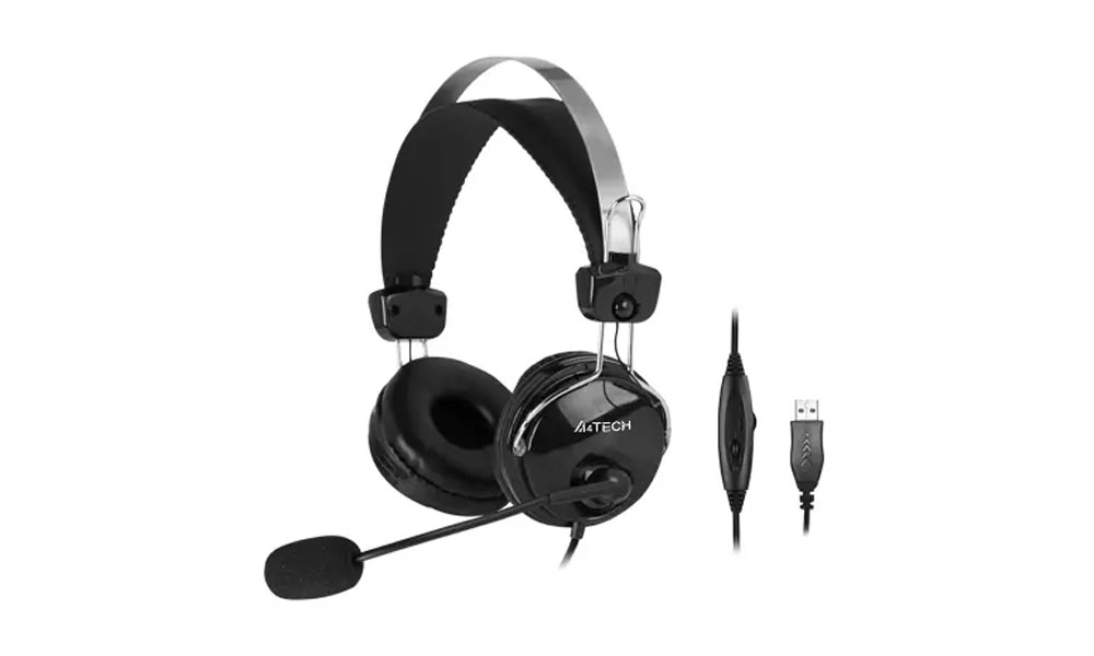 A4Tech HU-7P USB Headset With Mic Black