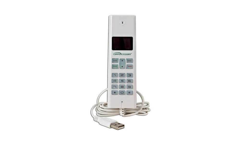 Compucessory CCS30585 USB VoIP Phone w/OLED Display White