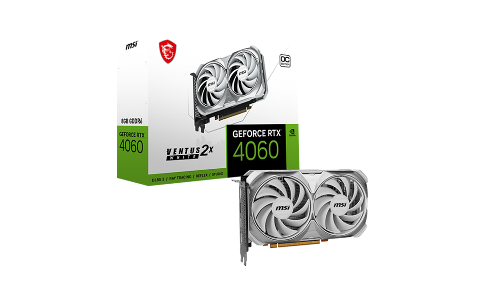 MSI GeForce RTX 4060 VENTUS 2X WHITE 8G OC 912-V516-030