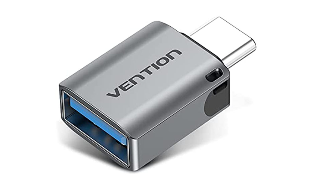 Vention CDQH0 USB-C Male to USB 3.0 Female OTG Adapter Gray Aluminum Alloy Type