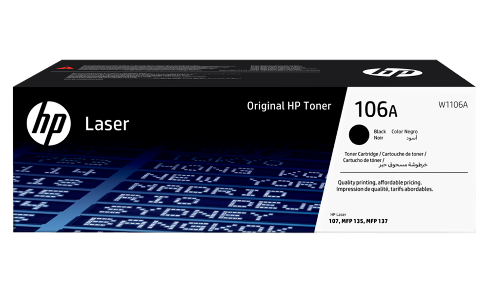HP 106A Black Original Laser Toner Cartridge W1106A