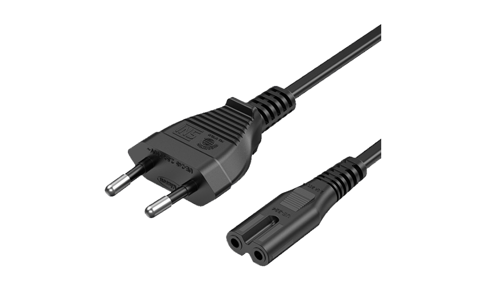 Vention ZCLBAC 2-Prong Power Cord cable 1.8M C7 Connector EU Plug
