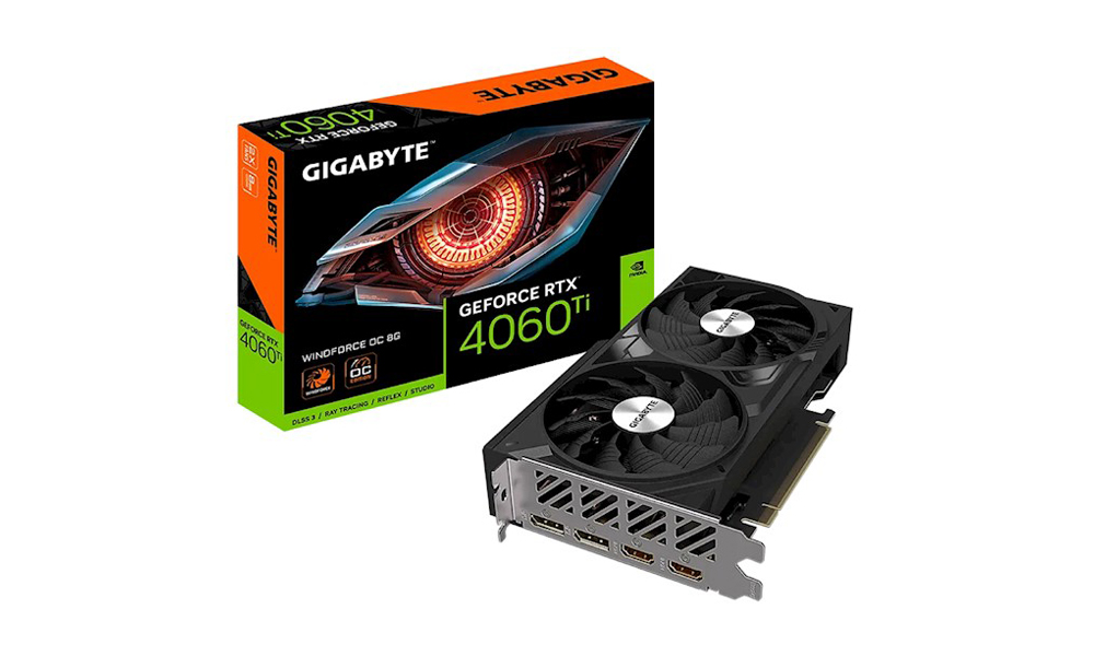 Gigabyte GeForce RTX4060 Ti WINDFORCE OC 8G 8GB 128-Bit GDDR6 - GV-N406TWF2OC-8GD