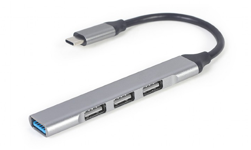 Gembird UHB-CM-U3P1U2P3-02 USB Type-C 4-port USB hub (USB3 x 1 port, USB2 x 3 ports) Silv
