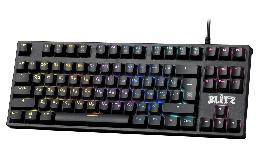 Defender Blitz GK-240L Mechanical Gaming Keyboard | En-Ru | RGB backlight | Anti-Ghost