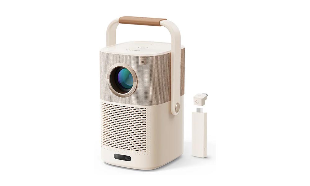 Yaber T2 Plus, LCD Projector, FHD 1920x1080, 450Lm, JBL Speakers, Beige