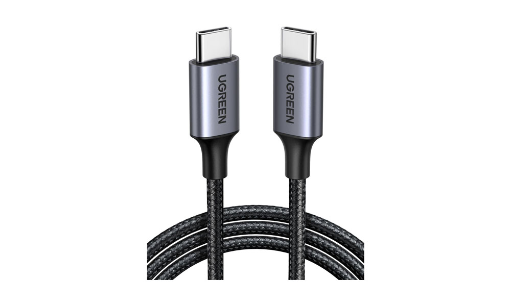 Ugreen US261 (50150), 60W, Type-C To Type-C PD Fast Charging Cable 3A Max, 1M, Grey