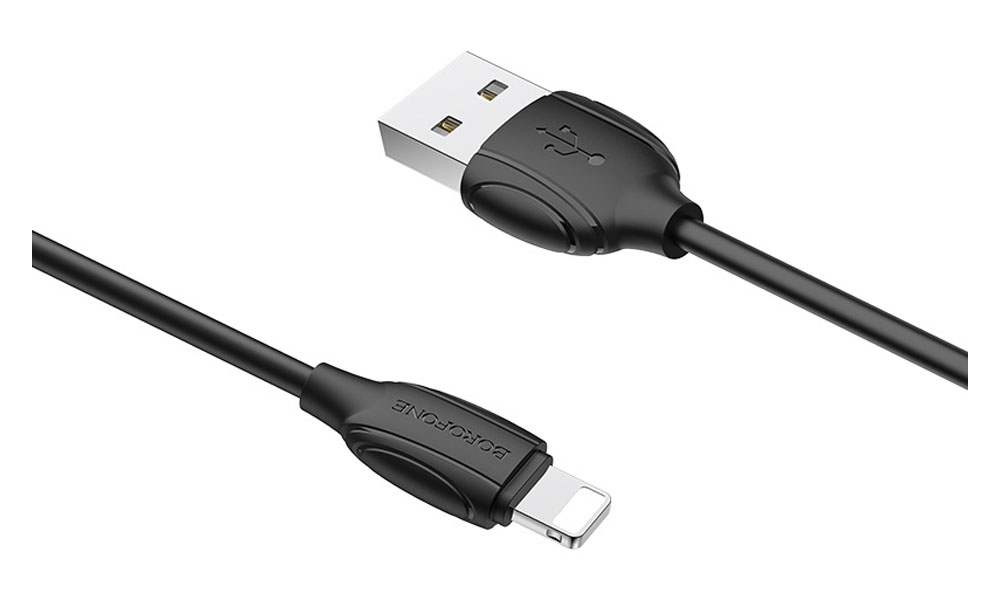Borofone BX19 Benefit charging data cable for Lightning Black