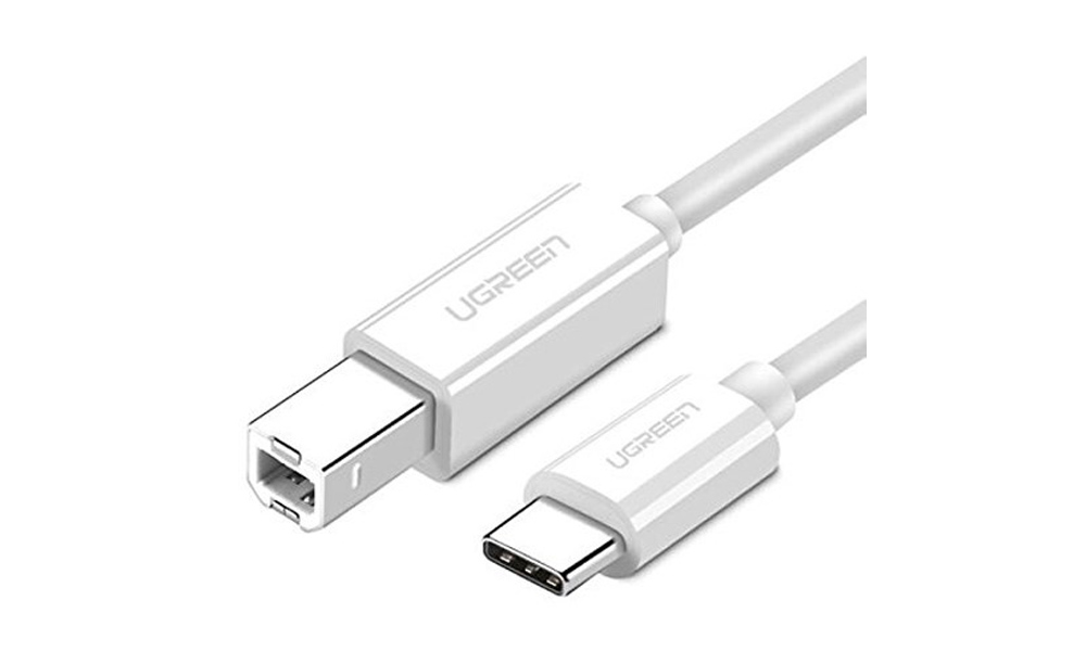 Ugreen 40417 US241 USB-C to USB 2.0 Print Cable 1.5m (White)