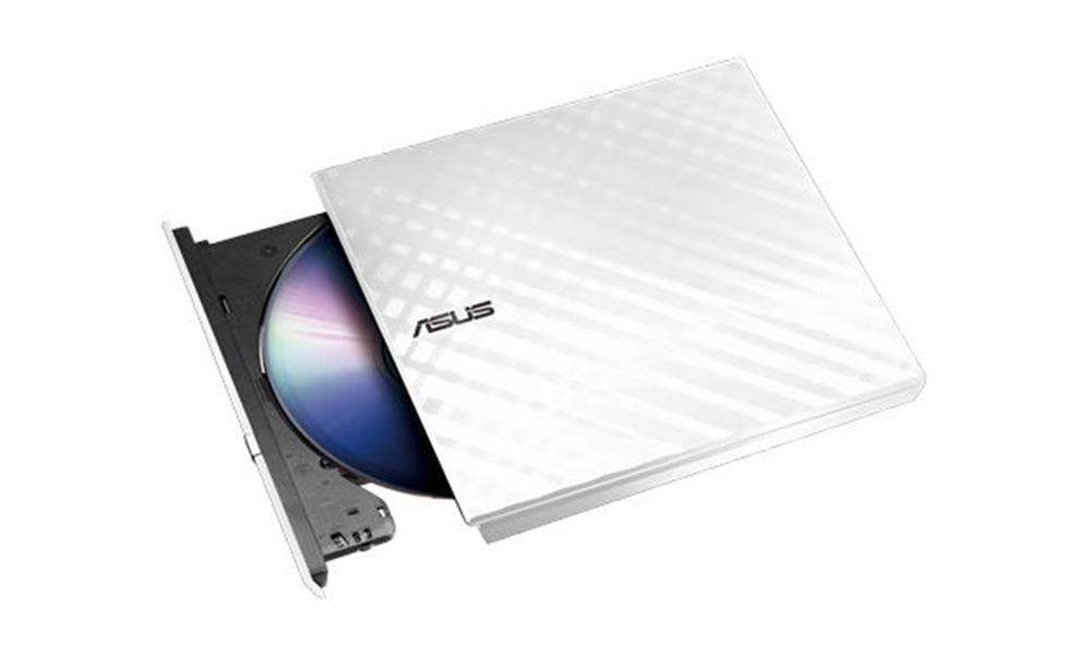 Asus ODD portable SDRW-08D2S-U LITE DVD+-R/RW burner USB2.0 white Retail Box Slim 90-DQ0436-UA221KZ