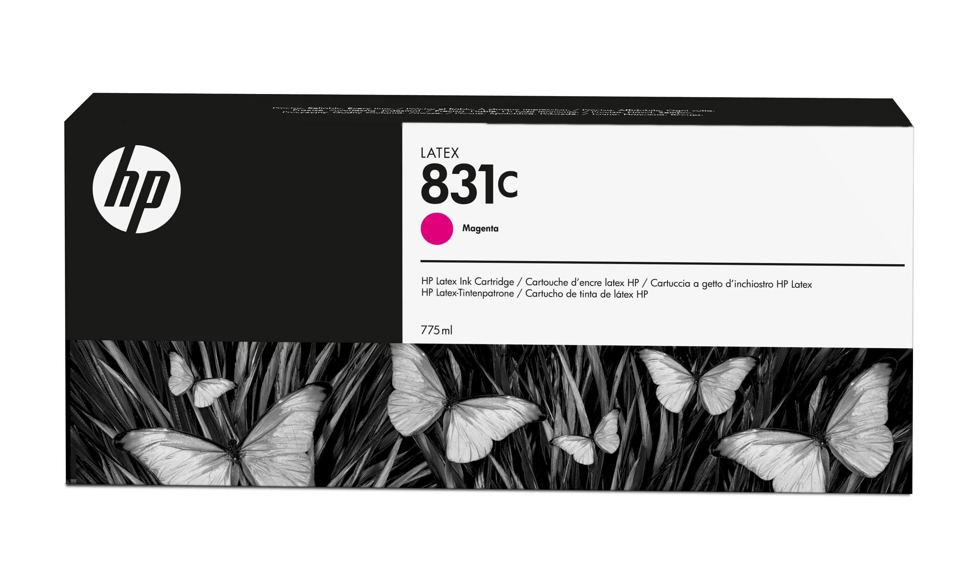 HP 831C 775-ml Magenta Latex Ink Cartridge CZ696A