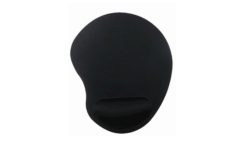 Gembird Mouse pad with soft wrist support, black MP-ERGO-01