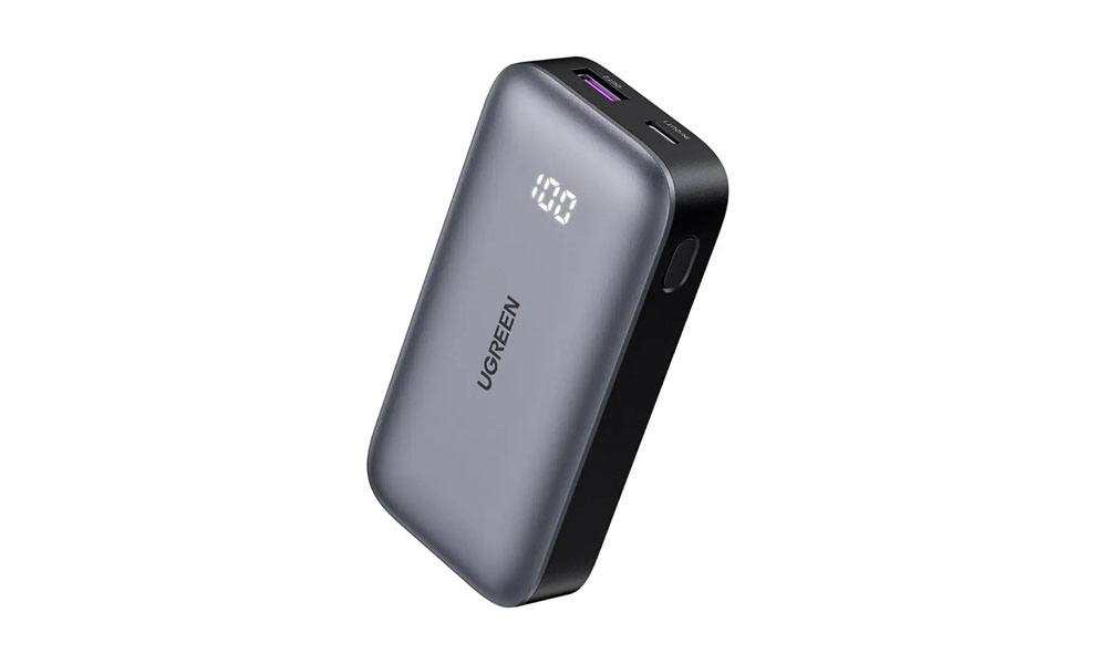 Ugreen PB502 (25185) Nexode, 10000mAh, USB Type-C, USB, Power Bank, Grey