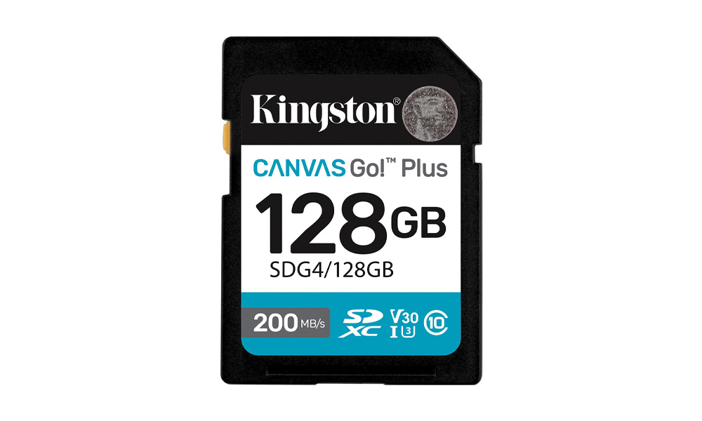 Kingston Canvas Go Plus 128GB SD Card | Up to 200MB/s | Class 10, UHS-I, U3, V30 | SDG4/128GB