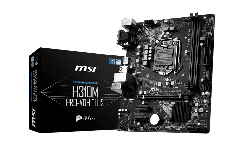 MSI H310M PRO-VDH PLUS Motherboard | FCLGA1151 | Intel® H310 | 2xDDR4 | mATX