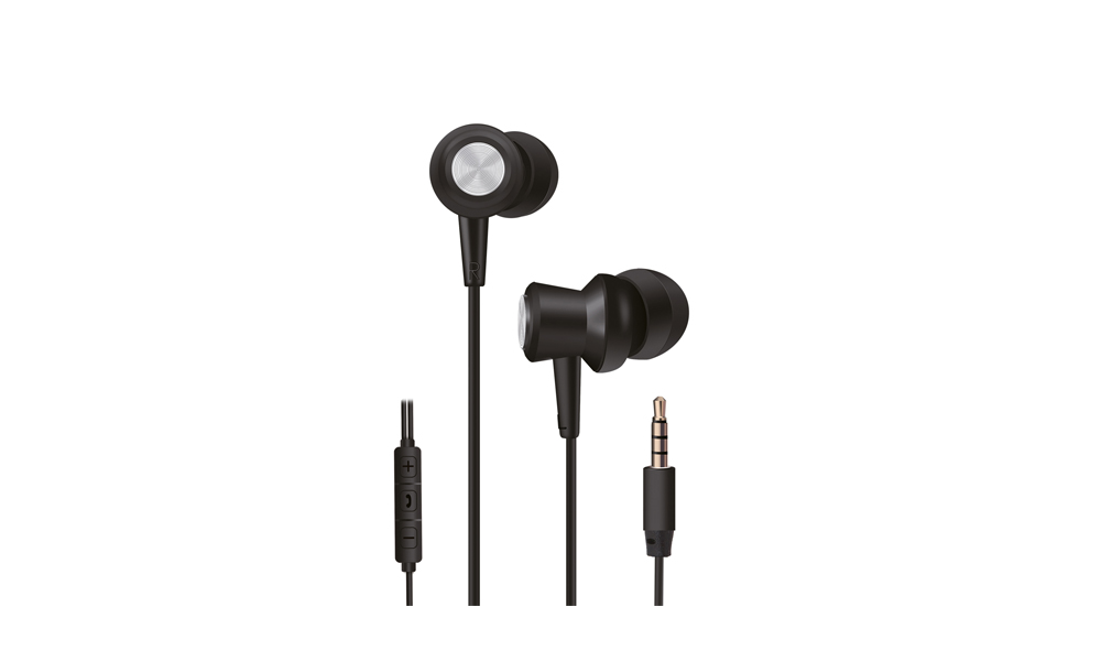 2E A1 ErgonomicFit with volume control switch&mic Wired In EarHeadphones 2E-IEA1BK