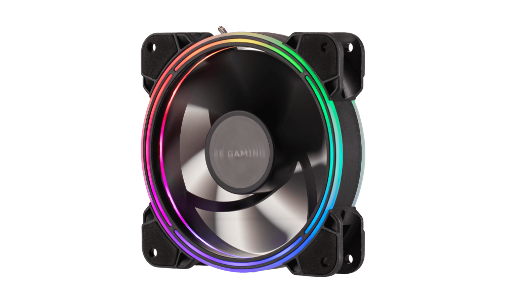 2E GAMING Case fan AIR COOL ACF120B-RGB, 120mm, 1300rpm, 4pin PWM+3pin, 24.8dBa 2E-ACF120B-RGB