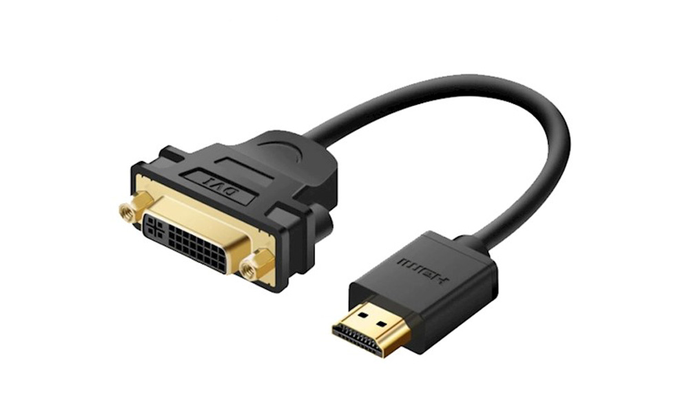 UGREEN 20136 HDMI Male to DVI Female Adapter Cable 22cm (Black) HDMI TO DVI 20136