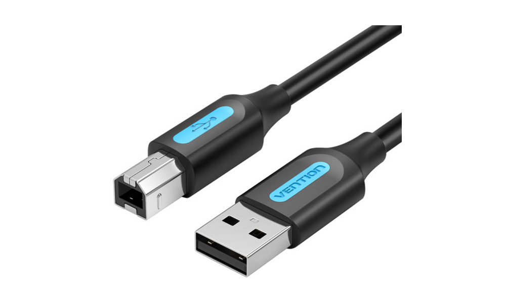 Vention COQBH USB 2.0 A Male to B Male Cable 2M Black PVC Type