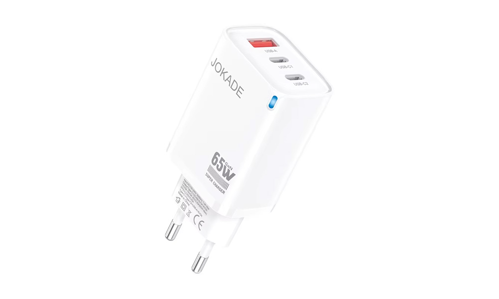 JOKADE JB101 HAOYU Series 65W(2C1A) GaN Charger (EU) WHITE