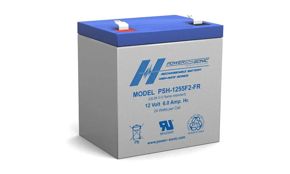 Power Sonic PG-12V6 F2; LongLife; 5.4AH 20hr Cap