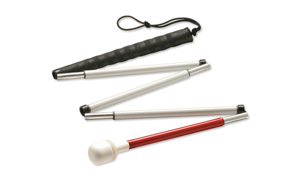 AMBUTECH 5-Sec Folding Graph Cane- Marshmallow Roller- 60in HG3090R-60-5