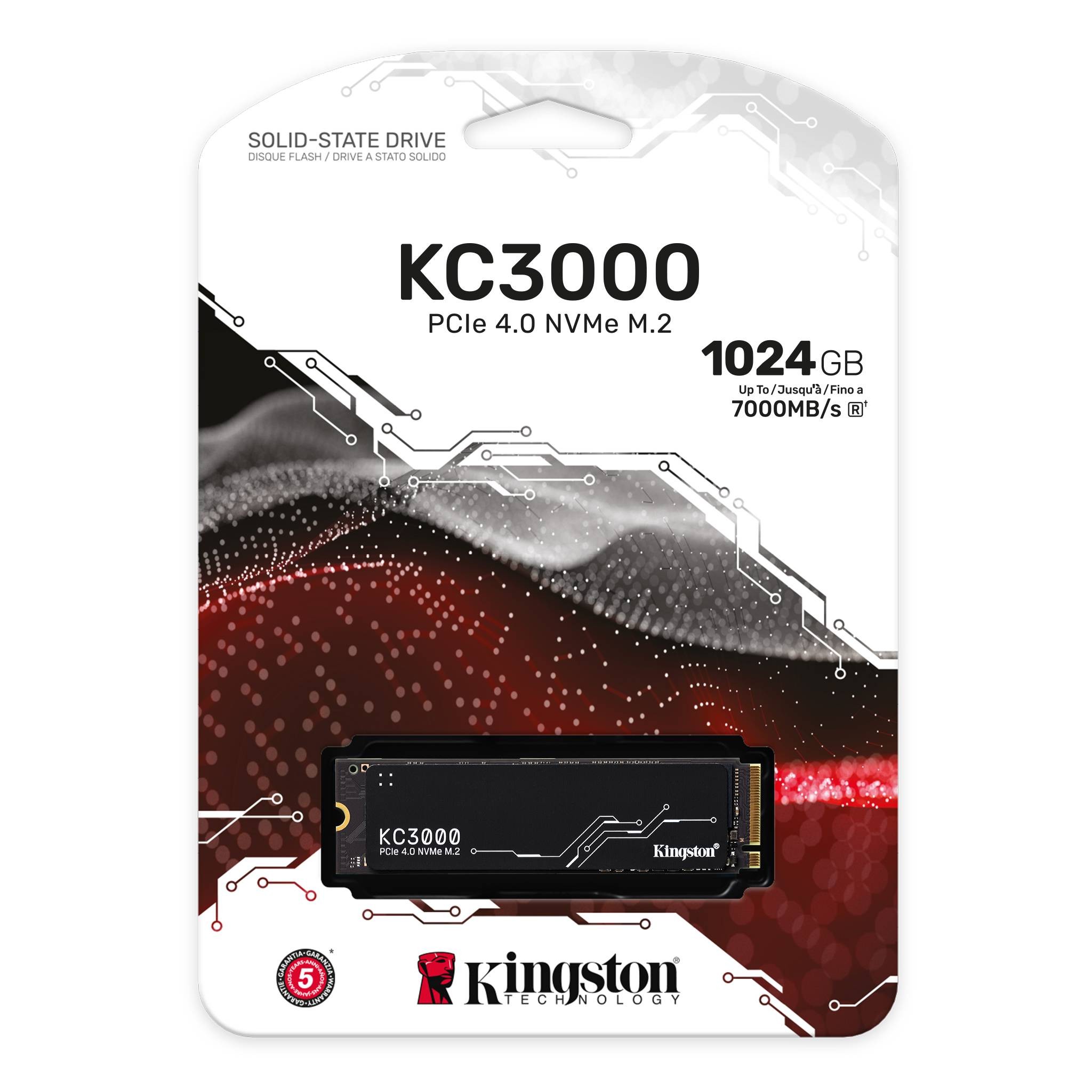 Kingston SSD M.2 1TB PCIe 4.0 KC3000 SKC3000S/1024G