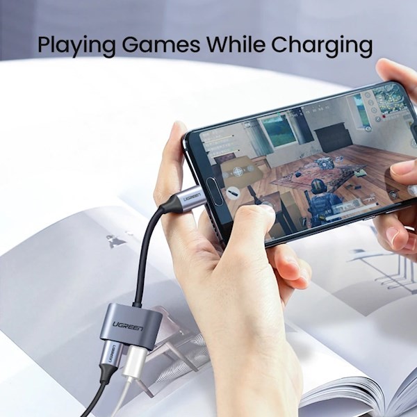 Ugreen CM232 (60165) Type-C USB-C One-Two Converter, Gray