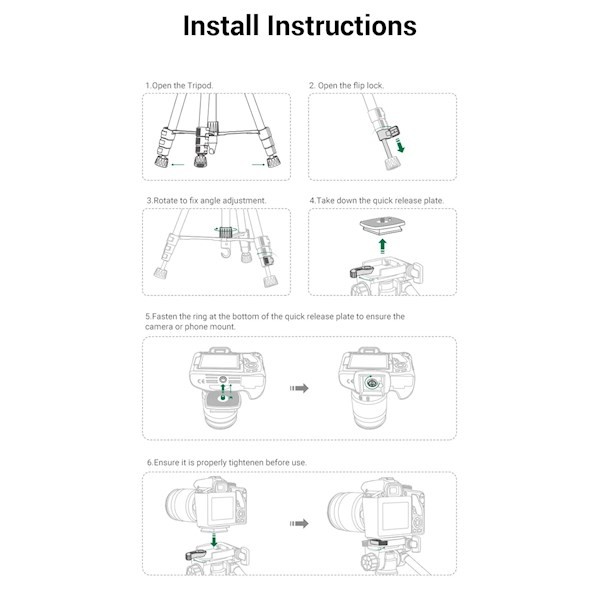 Ugreen LP661 (15187), Specialized Tripod, Black