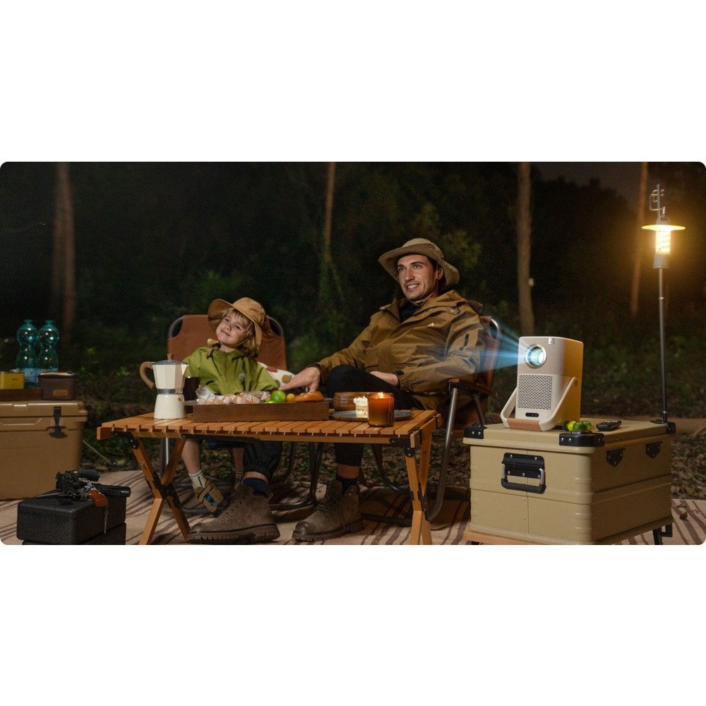 Yaber T2 Plus, LCD Projector, FHD 1920x1080, 450Lm, JBL Speakers, Beige