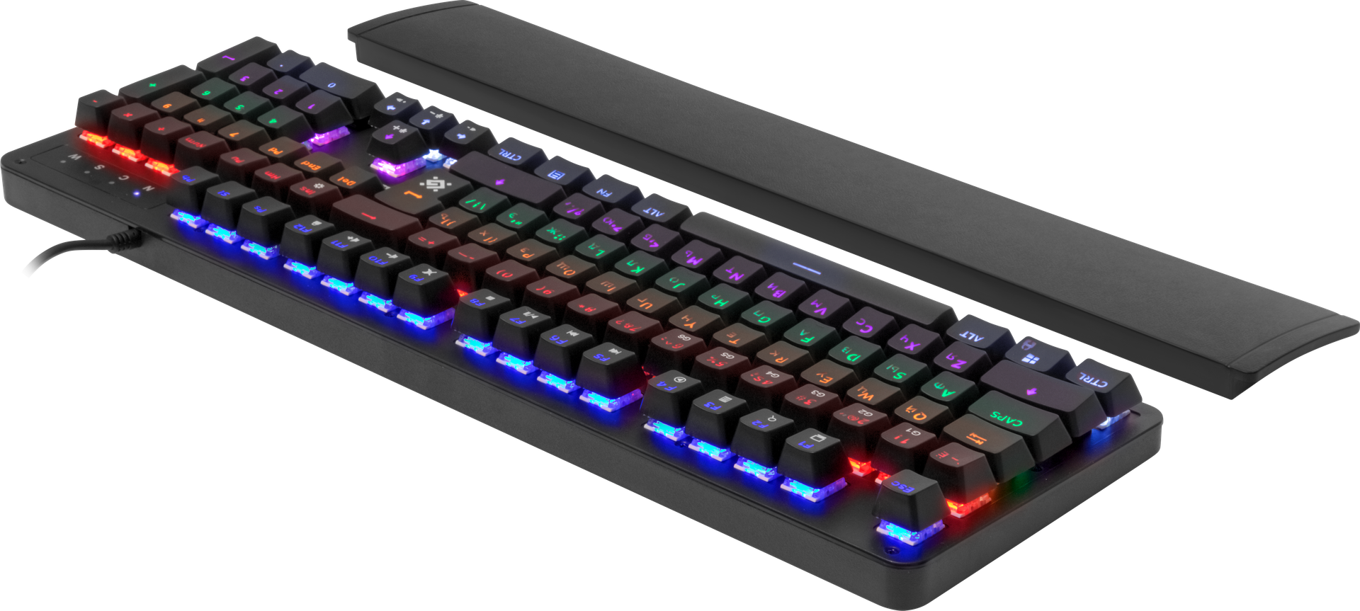 Defender Mechanicalgaming keyboard, RU, anti-ghost, rainbow Reborn GK-165DL