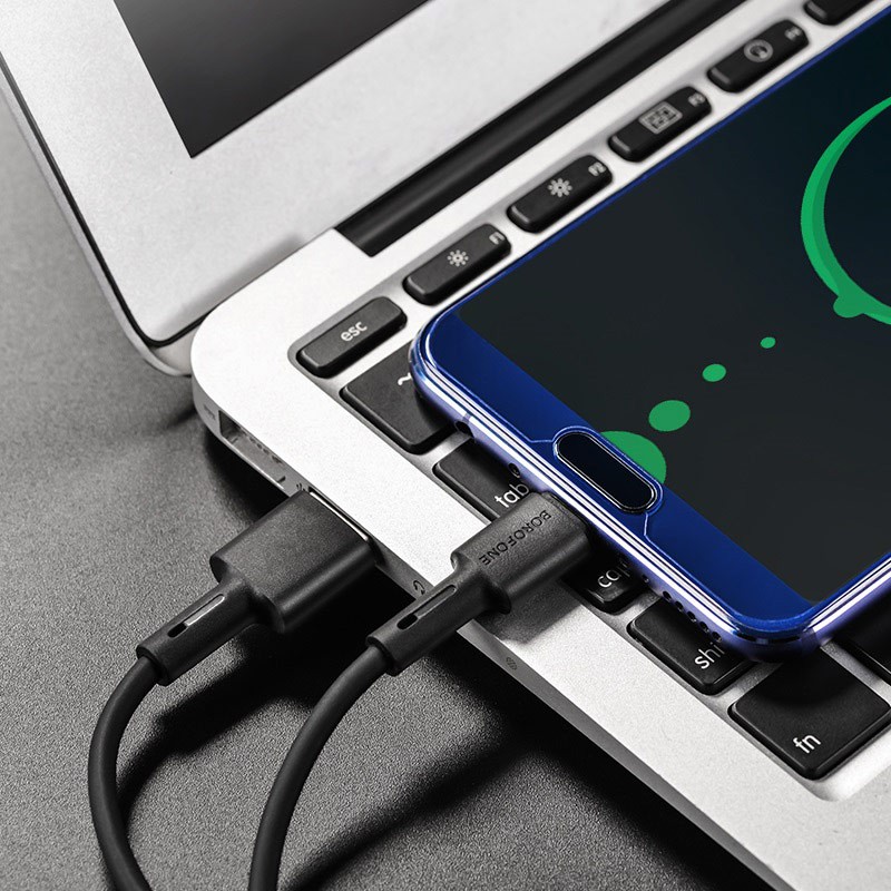 Borofone BX31 Soft silicone charging data cable for Type-C Black