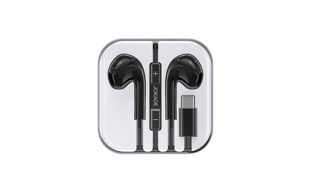 JOKADE JD045 LINGJING Type-C wire-controlled digital earphone with mic Black