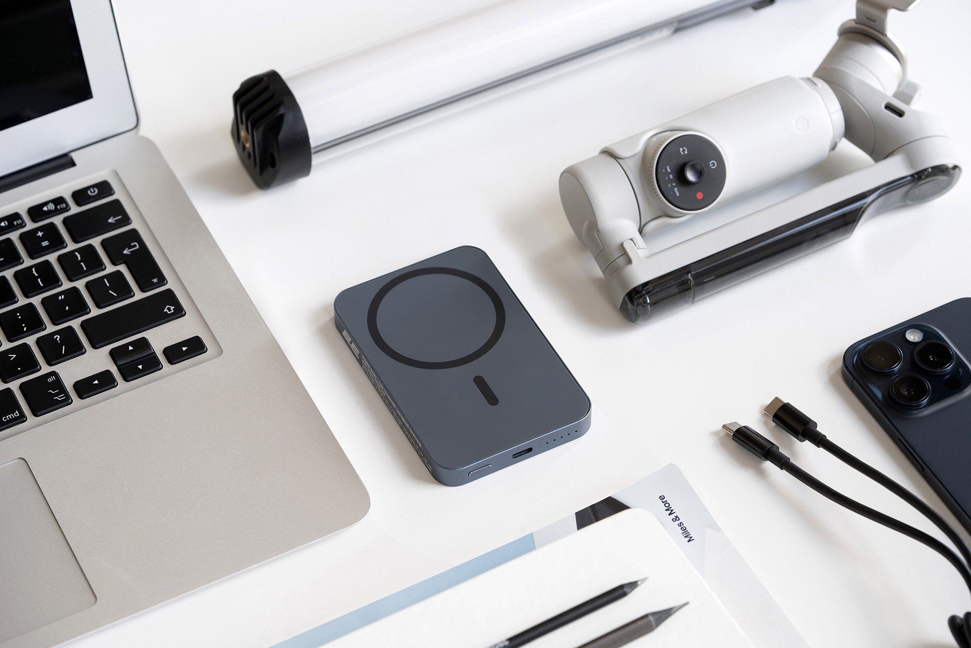 2E Power Bank Wireless QI 5000mAh, 20W, blue 2E-PB0545-BLUE