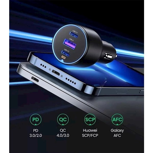 Ugreen CD293 (90413), 130W, USB, 2xUSB-C, Black