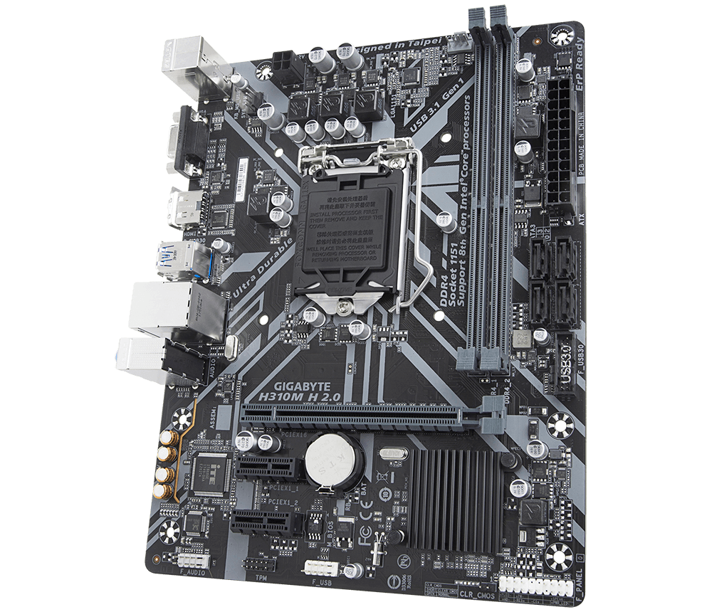Gigabyte H310M S2H 2.0 (rev. 1.0) Motherboard | FCLGA1151 | 2 x DDR4 | mATX
