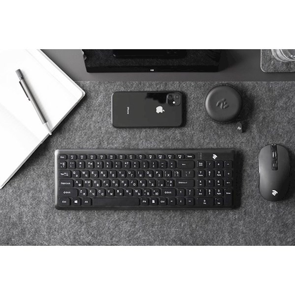2E Keyboard KS230 Slim WL Black 2E-KS230WB