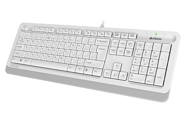 A4Tech FK10 White , FSTYLER WIRED SLEEK COMFORT KEYBOARD KEYBOARD USB WHITE US+RUSSIAN