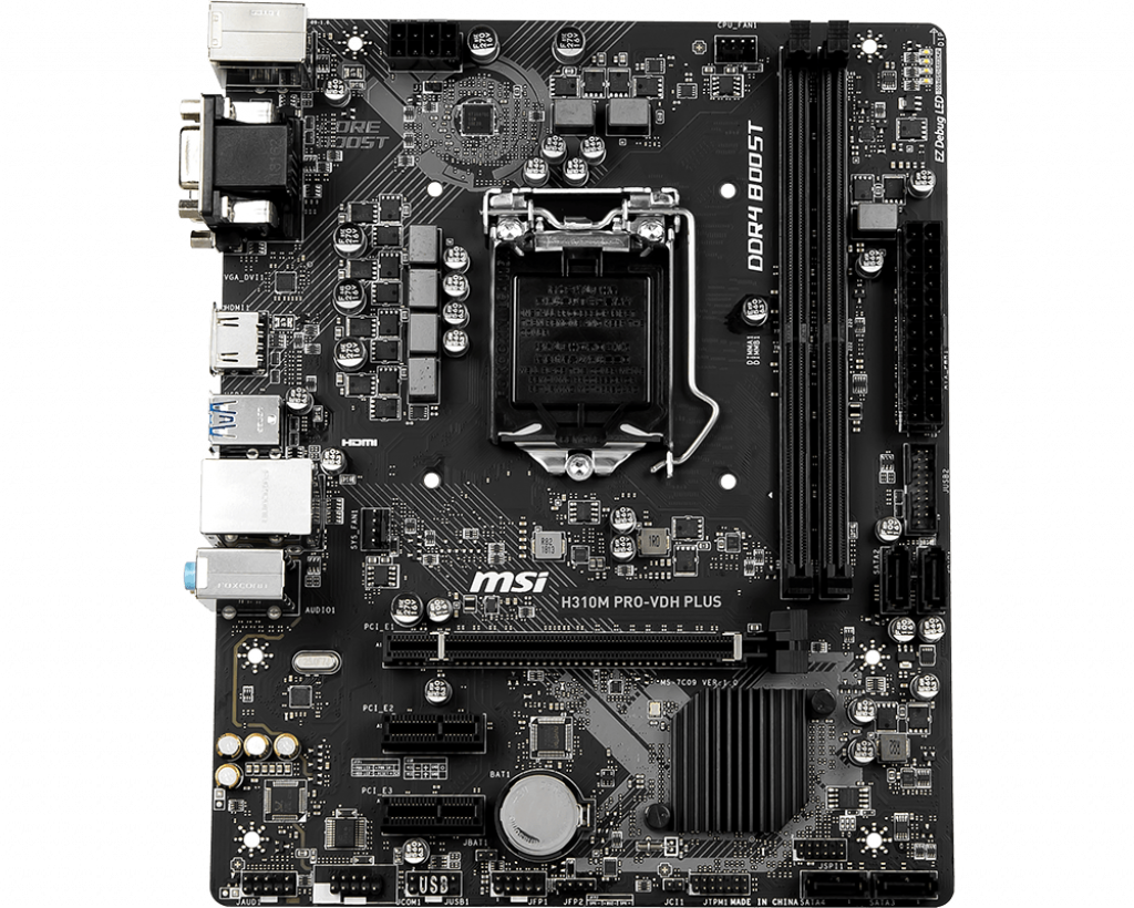 MSI H310M PRO-VDH PLUS Motherboard | FCLGA1151 | Intel® H310 | 2xDDR4 | mATX