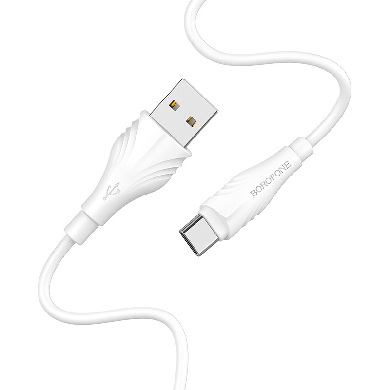 Borofone BX18 Optimal charging data cable for Type-C(L=2M) White