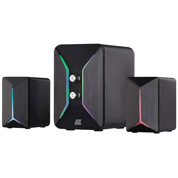 2E Multimedia speaker PCS301 RGB, 2.1, USB, Black 2E-PCS301BK
