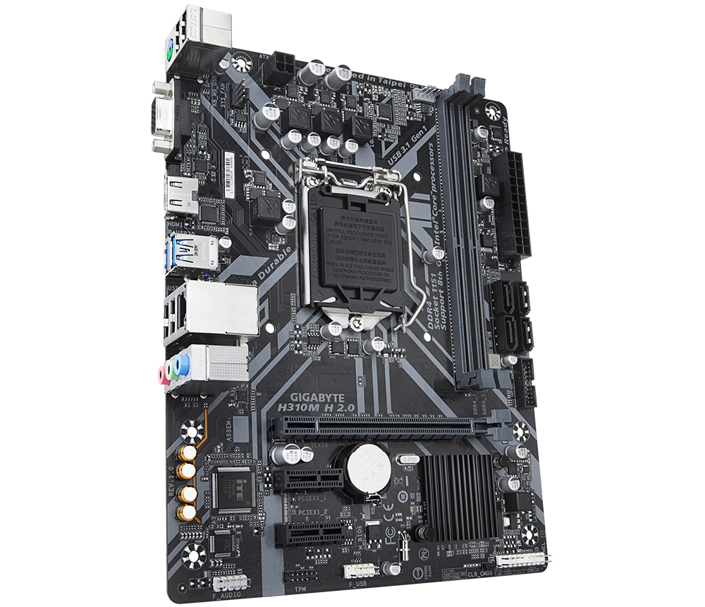 Gigabyte H310M S2H 2.0 (rev. 1.0) Motherboard | FCLGA1151 | 2 x DDR4 | mATX