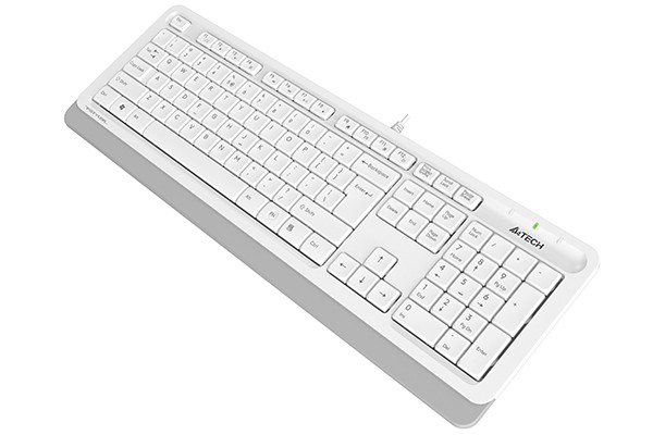 A4Tech FK10 White , FSTYLER WIRED SLEEK COMFORT KEYBOARD KEYBOARD USB WHITE US+RUSSIAN